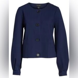 Halogen Navy Knit Jacket Button Down XS